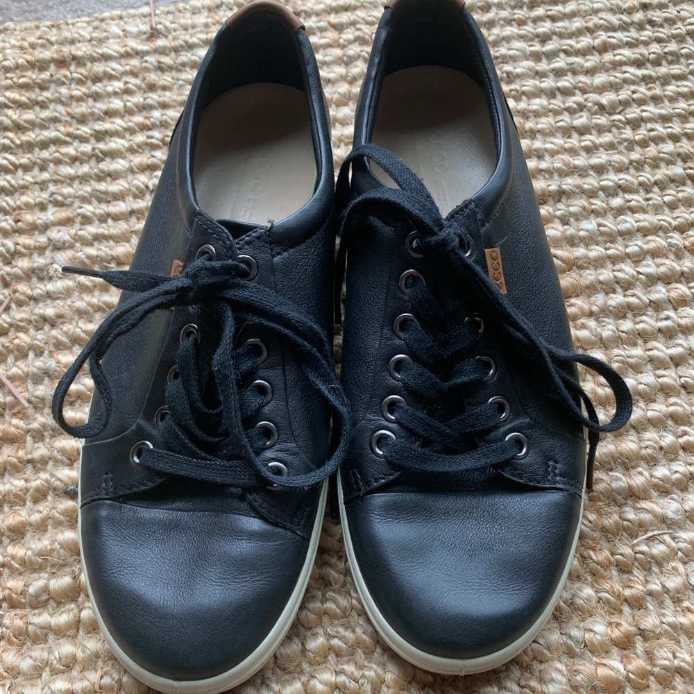 Ecco black leather Soft 7 sneakers